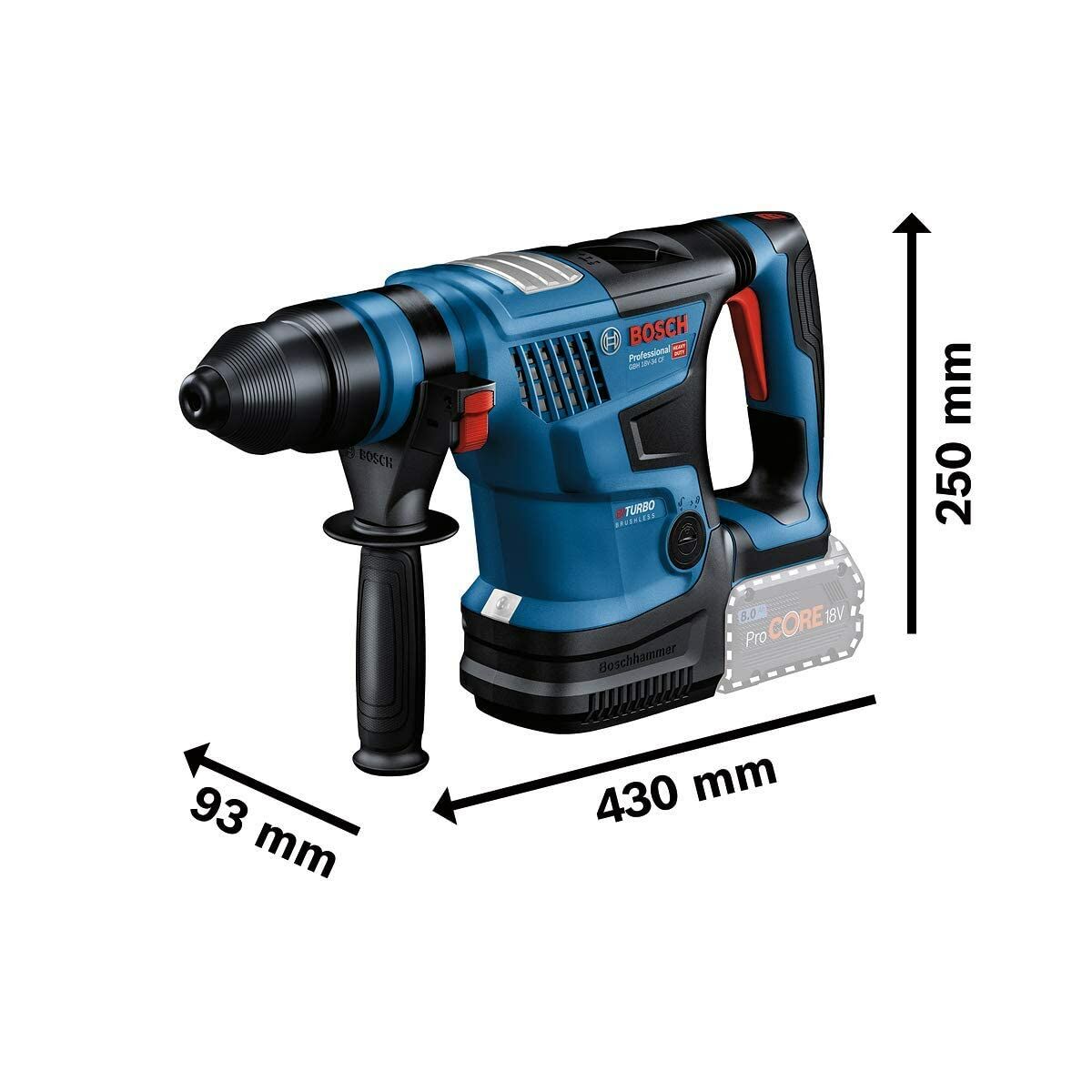 Set de taladro y accesorios BOSCH SDSPlus GBH 18 V